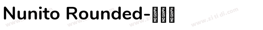 Nunito Rounded字体转换